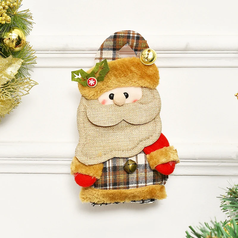 

Christmas Decorations Santa Claus Snowman Elk Door Knob Pendant Door Wall Hanging Ornaments Props