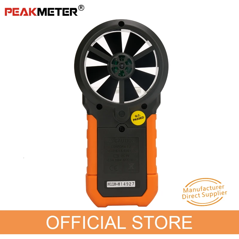 PEAKMETER цифровой анемометр Скорость воздуха ветра измерение скорости расходомер