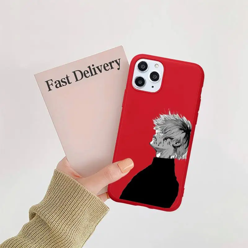 

Tokyo Ghoul Japan Suave Phone Case Candy Color Red for iPhone 11 12 pro XS MAX 8 7 6 6S Plus X 5S SE 2020 XR