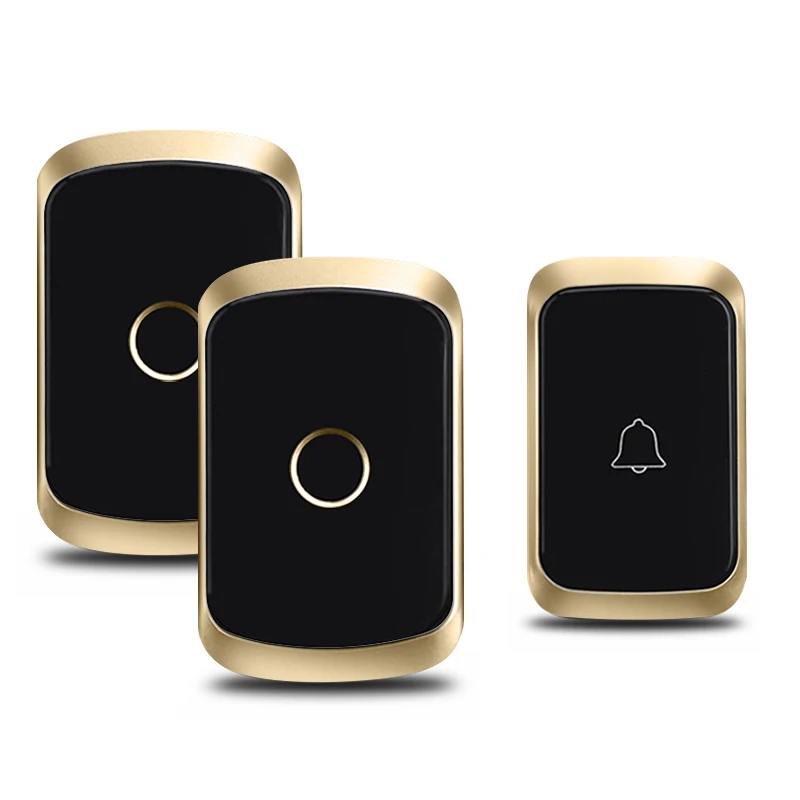 CACAZI Home Welcome Wireless Doorbell 433Mhz 300M Range 36 Songs Waterproof Cordless LED light Door Bell Chimes US EU UK Plug