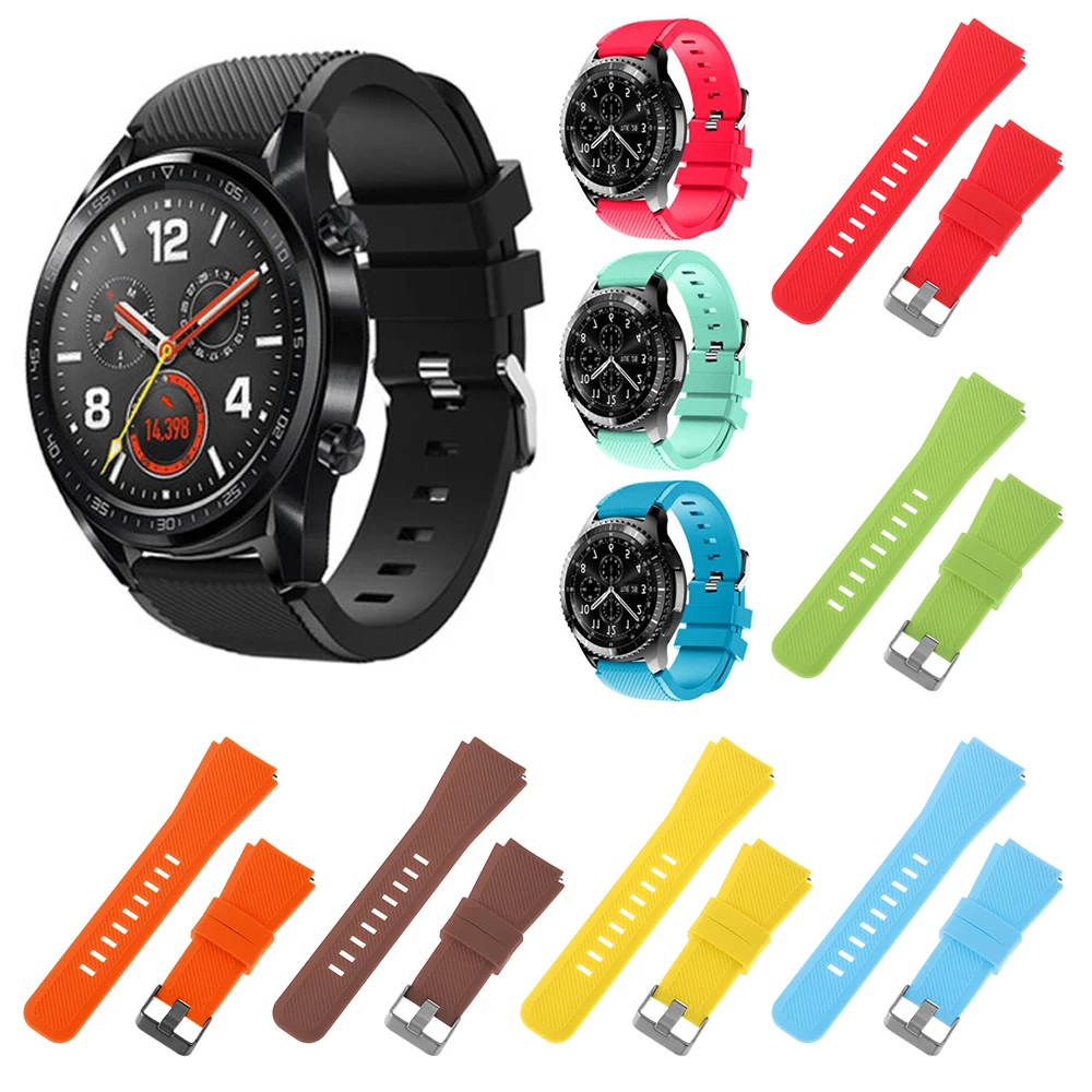 MIIQNUS мягкий 22 мм силиконовый ремешок для часов Huawei Watch GT/GT2 спортивный сменный