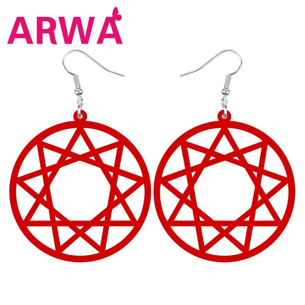 ARWA акриловые большие круглые полые геометрические серьги подвески в форме капли