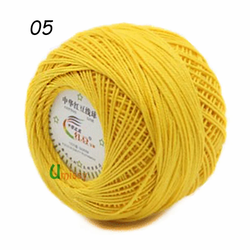 05 1pc 1 шт. Пряжа хлопок вязаные шапки3# Кружева Пряжи Хлопчатобумажной Пряжи для Вязания Тонкой Гребенной Пряжи С Использованием 2.5 мм Крючком 50 г/шт - Цвет: 05 1pc