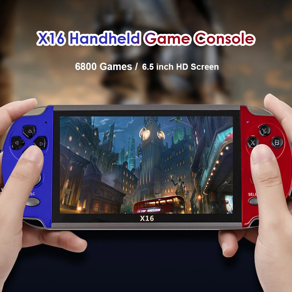 

Консоль игровая X16 портативная с TF-картой 8 ГБ и AV-выходом