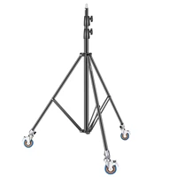 neewer 8 5ft2 6m heavy duty light stand with casters adjustable aluminum alloy tripod stand photography wheeled base stand