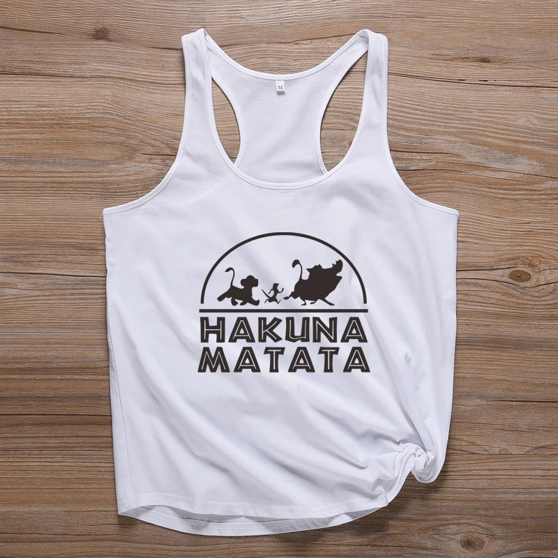 Женская Винтажная футболка с надписью Hakuna Matata милый топ рисунком льва короля