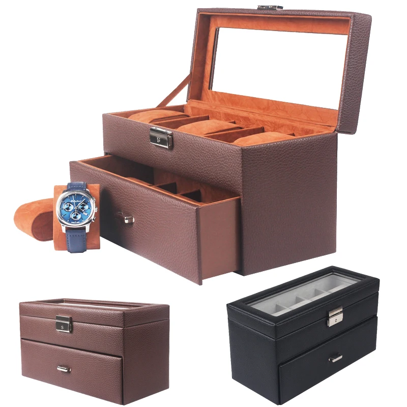 

Luxury 10 Grids Handmade Watch Box Clock Box Watch Case Time Box for Watch Holding