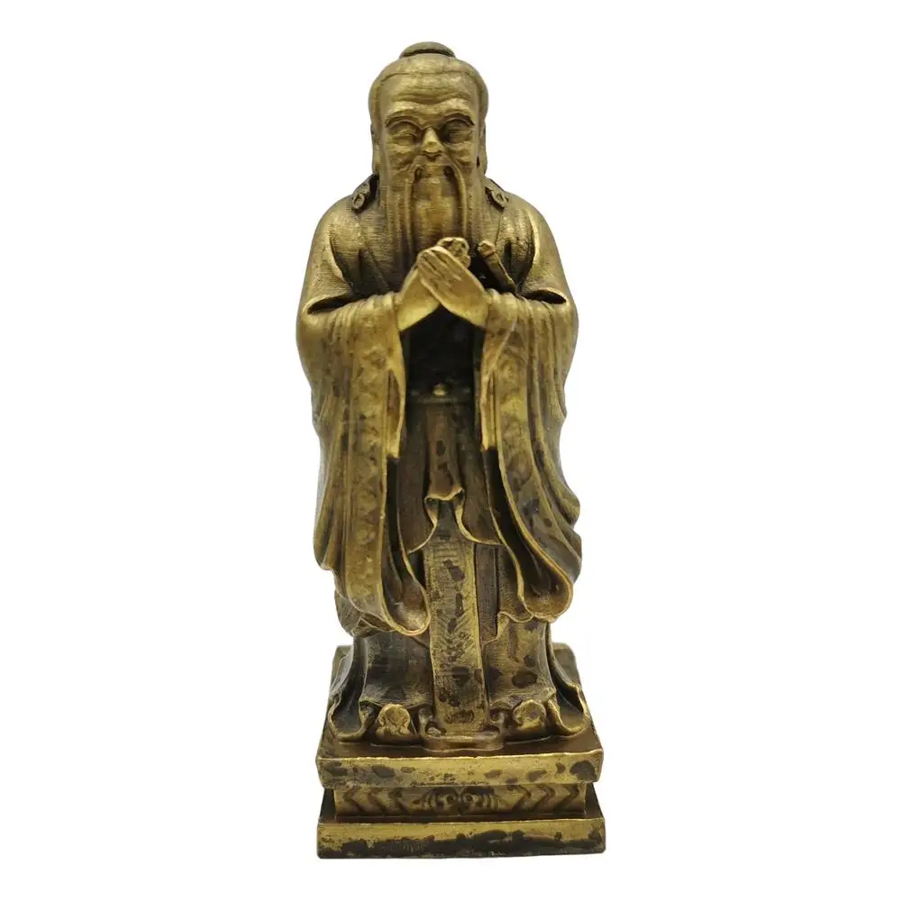 

LaoJunLu Confucius Bronze Statue Imitation antique bronze masterpiece collection of solitary Chinese traditional style jewelry
