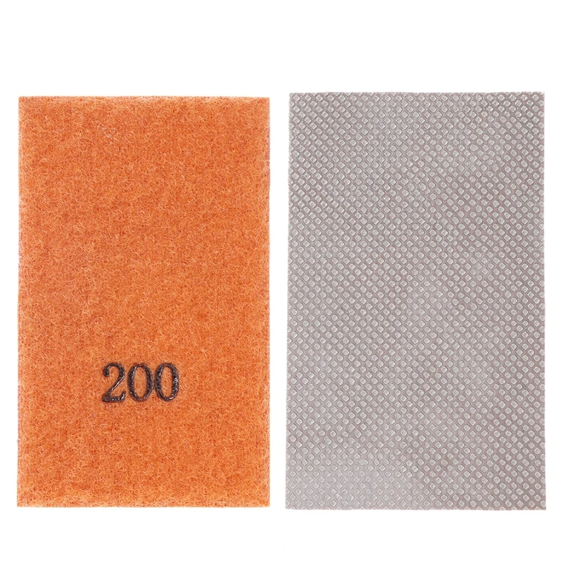 

New Electroplated Diamond Hand Polishing Pad Strip 60-3500 Grit Hook and Loop Backed