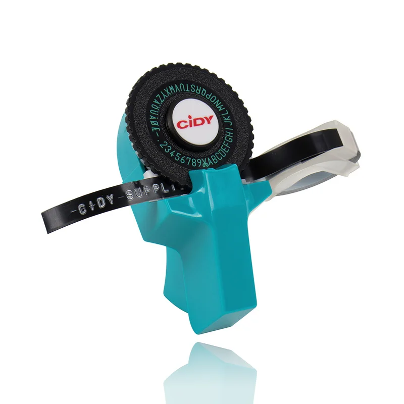 

Blue Cidy C101 Manual Label Makers for 9mm 3D Embossing Plastic Label Tapes Mini Handhold Typewriter Replacement of Motex E101