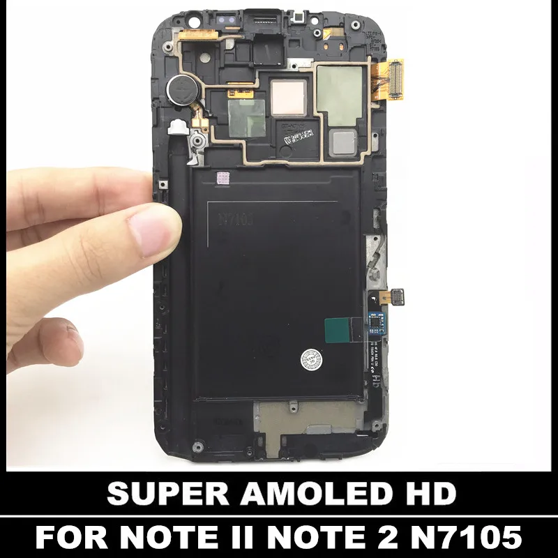 100% протестированные LCDS Замена для Samsung Galaxy Note2 Note 2 N7105 AMOLED телефон ЖК экран дисплей