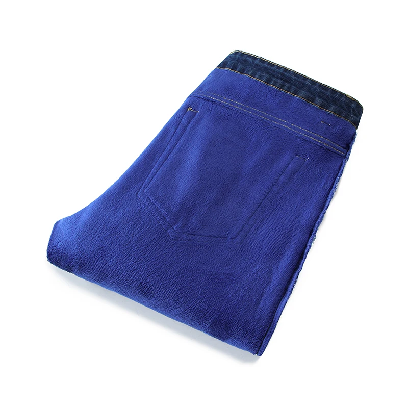 

Plus Size 42 46 48 Blue Baggy Jeans 2020 New Arrival Men's Winter Black Jeasn Winter Fleece Warm Smart Casual Denim Pants