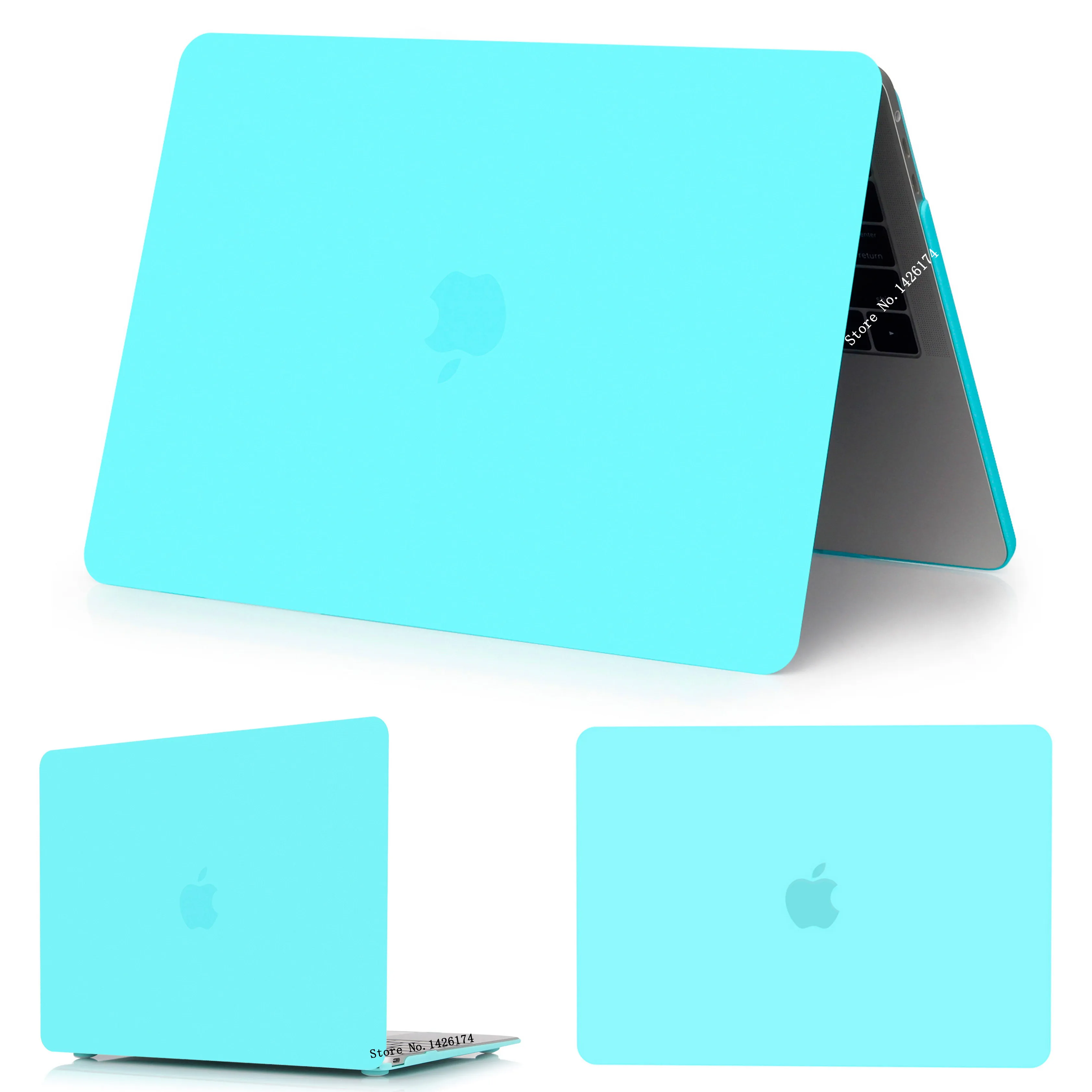 Matte Real Blue Раскрашенный цветок, чехол для Apple Macbook Air Pro retina 11 12 13 15 дюймов сумка для ноутбука, для Mac book Air Pro 13,3 15,4 чехол. A1932+ подарок - Цвет: Matte Real Blue