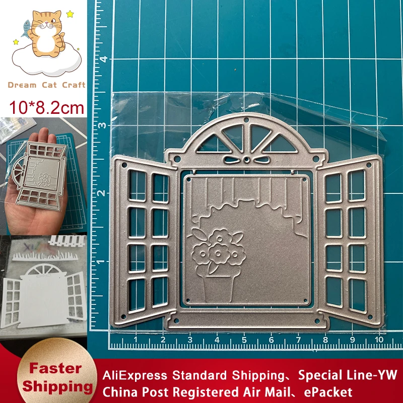 

Cut Die 2021 New Window Door Metal Cutting Dies Decorative Scrapbooking Steel Craft Die Cut Embossing Paper Cards Stencils