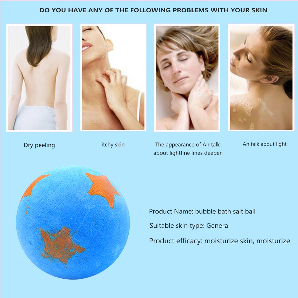 

Natural Exfoliating Bath Salt Cleaning Body Soap Bubble Bath Bombs Bath Balls Exfoliation Anti-fatigue Skin Care Products