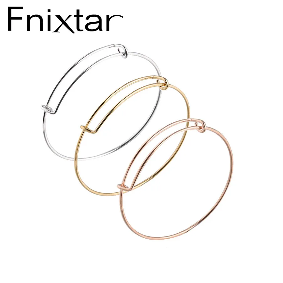 

Fnixar регулируемый браслет из проволоки толщиной 1,6 мм, 60 мм, 10 шт./лот