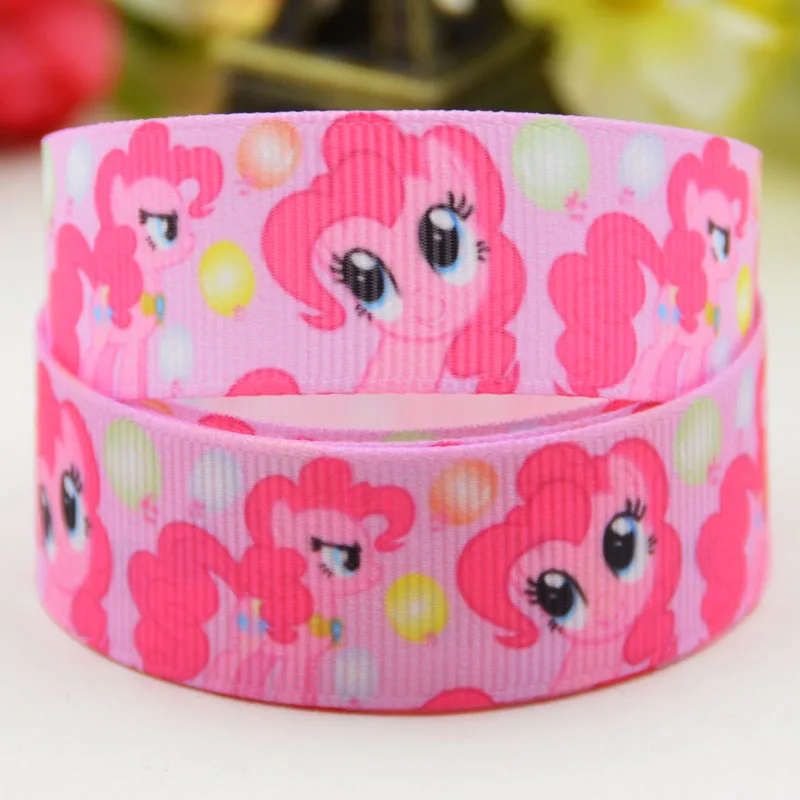 7/"(22 мм) Ruban My Little Pony вечерние атласные ленты с принтом героев мультфильмов, 10 ярдов - Цвет: X 01823