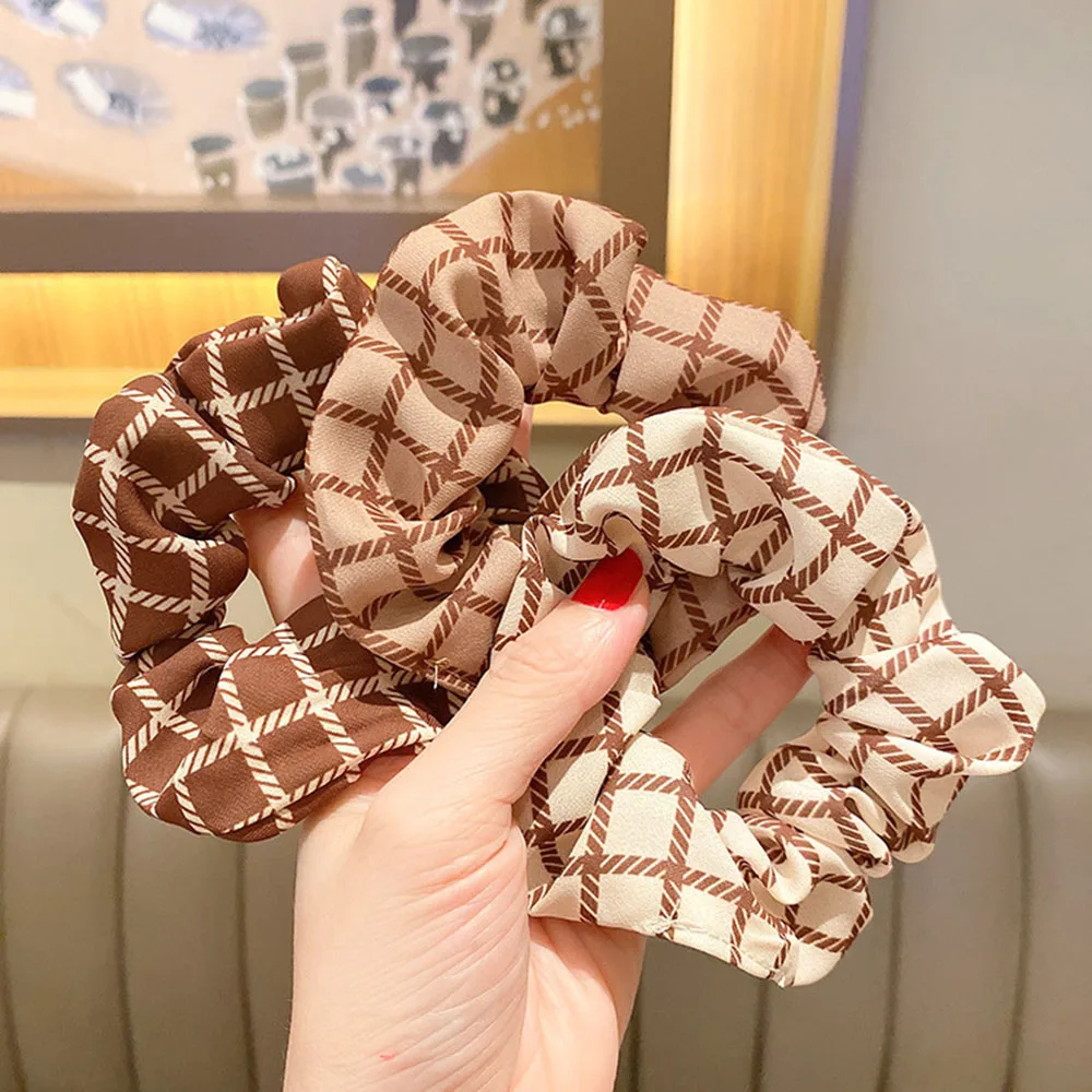 

Fashion Leopard Scrunchies Solid Red Rubber bands For Women Girls Korean Elastic Hair bands Ponytail Holder Hair Accessories