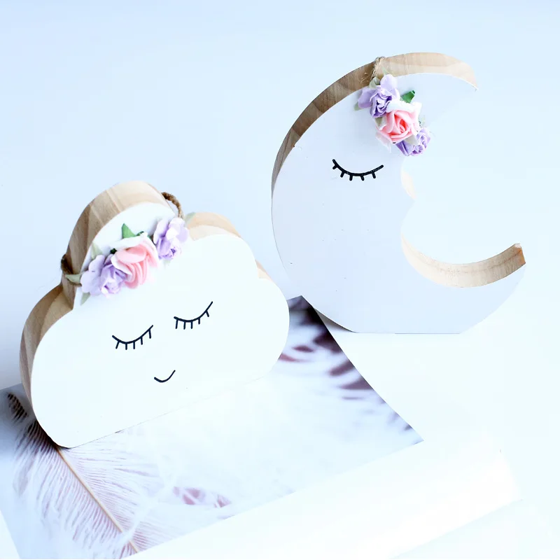INS Скандинавская Луна облако деревянные строительные блоки украшения детская
