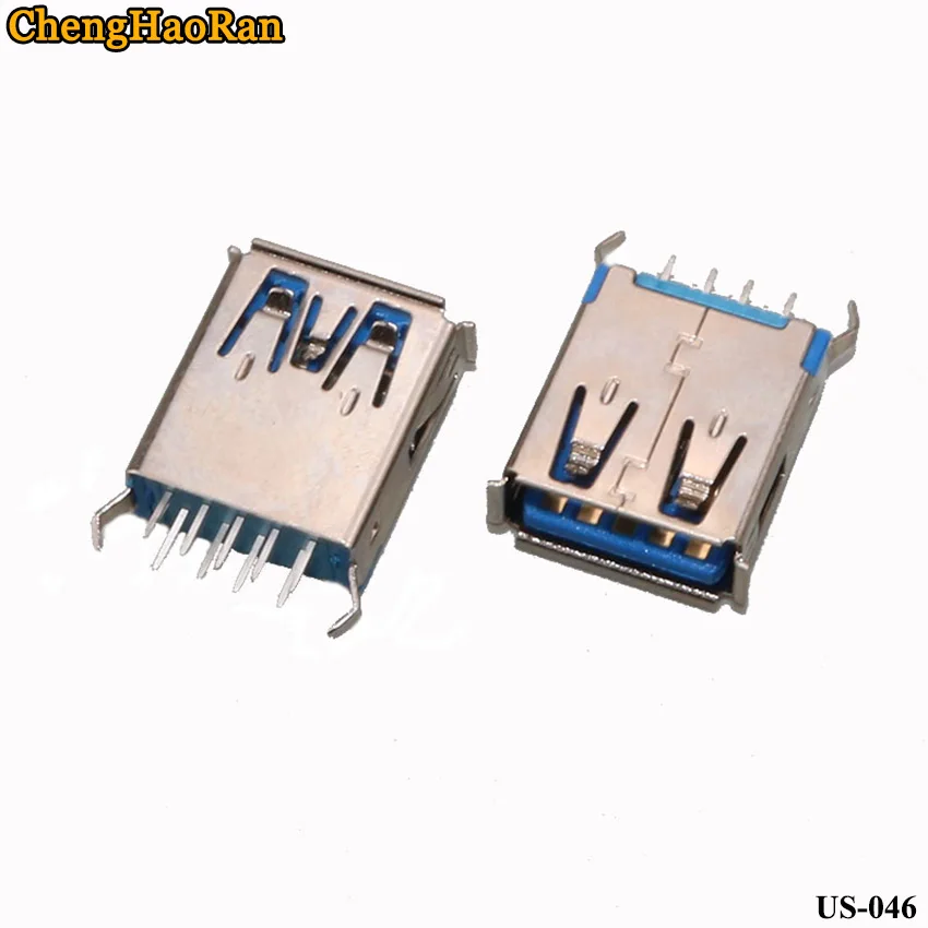 

ChengHaoRan 1pcs 3.0 USB socket A female connector 180 degree straight vertical pin high speed transmission female USB interface