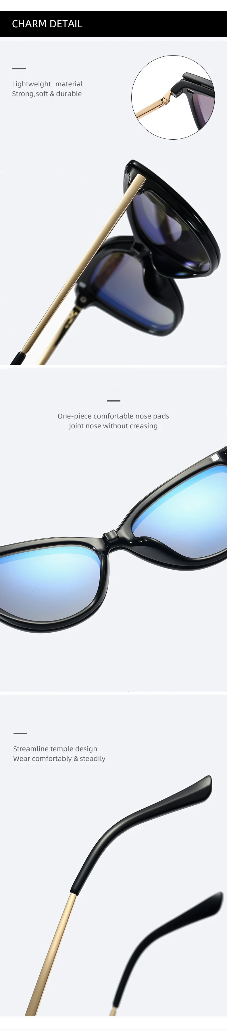 2 in 1 Magnetic Sunglasses Women Brand Polarized Cat eye Clip On Sun Glasses Female 2021 Optical Prescription Anti Blue Glasses guess sunglasses