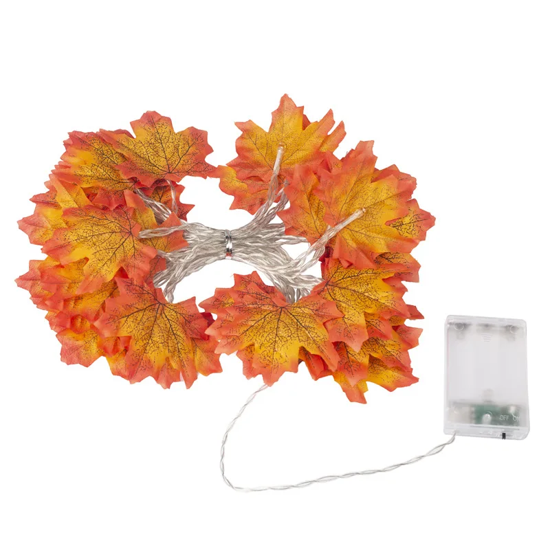 

LED Maple Leaf Light String Three Battery Lights Christmas Lantern Halloween Decorative Light String