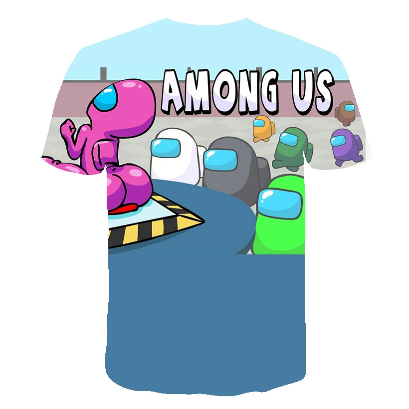 

Game 3D Among Us Kids T-Shirts Print Girls Fashion Clothes Boys Costume Child 2021Summer Tees Tops Kids Clothes Baby T-shirt