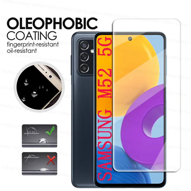Protector de pantalla de cristal templado 9H para Samsung Galaxy M52 5G, pel&iacute;cula protectora para lente de c&aacute;mara, para Samsung M52 M42 M32 M22 M12-2
