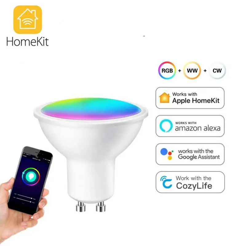 

Умная лампа Cozylife GU10 RGBW с поддержкой Wi-Fi и регулировкой яркости