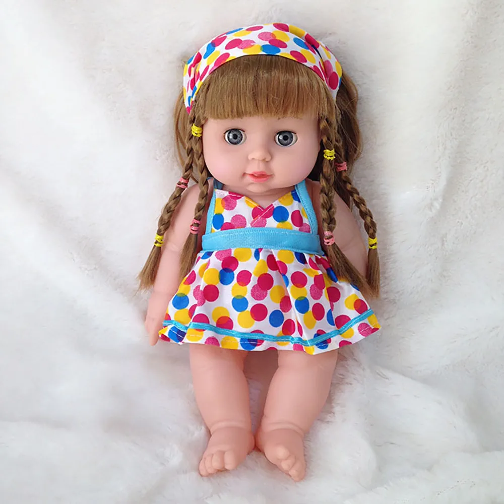 

Cute Girl Dolls Cartoon Lovely Ponytail African American Play Dollslifelike 12 Inch Baby Play Dolls Baby Companion Poupes Fille