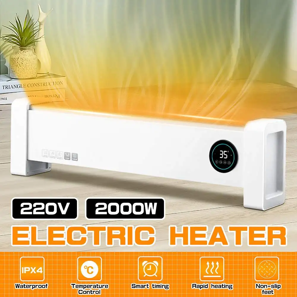 

Electric Heater Household 2000W LED Smart Thermal Cycle Constant Temperature IPX4 Waterproof Energy-saving Hot Fan Heaters