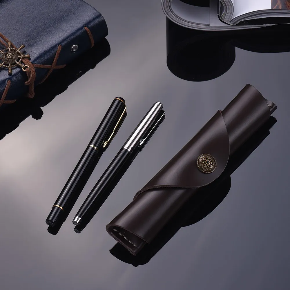 Чехол для перьевой ручки из кожи под старину защитный чехол ручной работы с