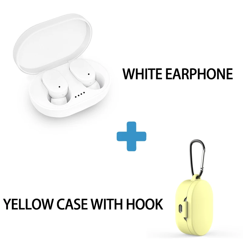 A6S TWS мини наушники Bluetooth 5,0 наушники для Xiaomi для Redmi беспроводные 5,0 TWS наушники с микрофоном для iPhone - Цвет: White Yellow Case