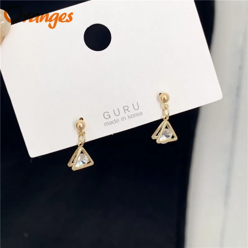 Минималистичные геометрические серьги женские модные простые металлические