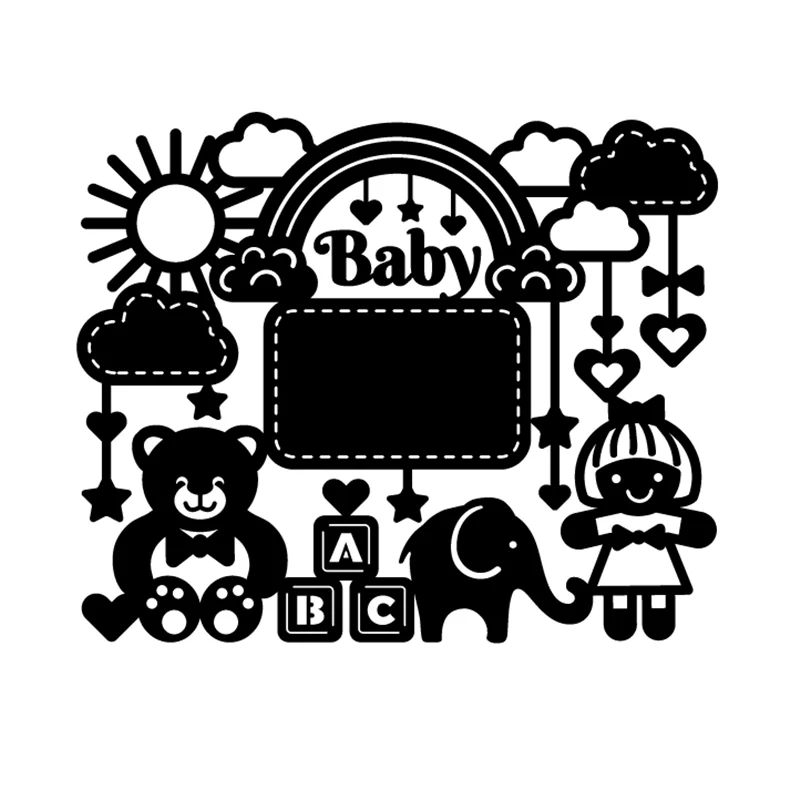Naifumodo Baby Bear Elephant Frame металлические режущие штампы для Крафтовая окраска