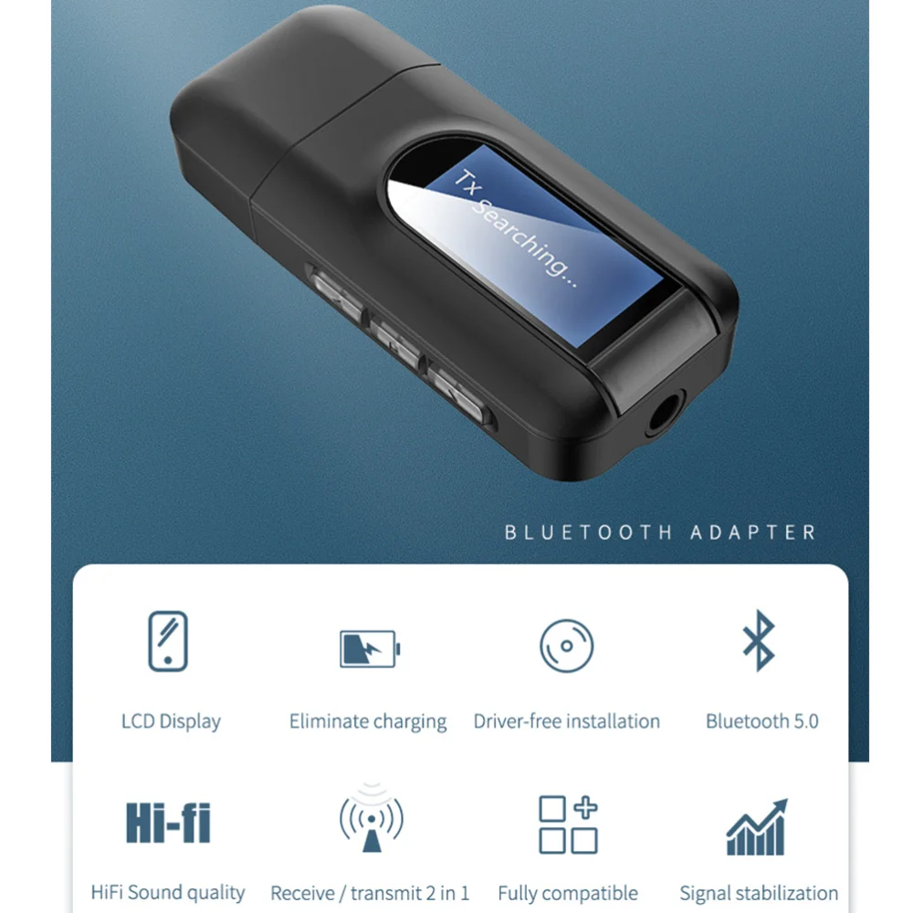 Беспроводной приемник передатчик ЖК дисплей Дисплей 3 5 мм разъем AUX USB ключ аудио