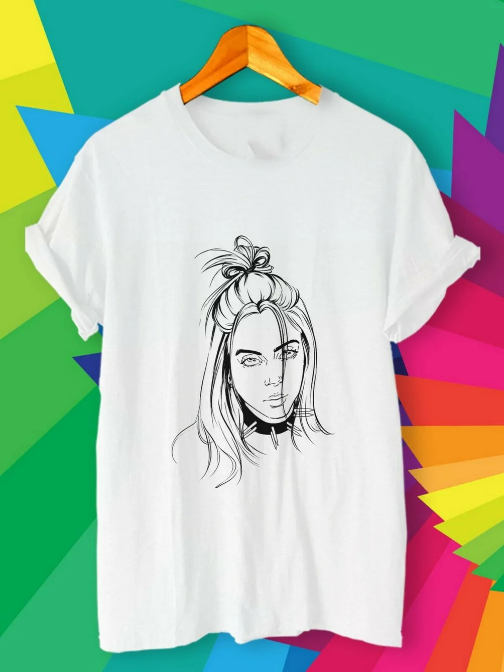 Новинка Billie Eilish Line Art Music Logo популярная новая футболка унисекс S M L XL 2XL дышащие топы