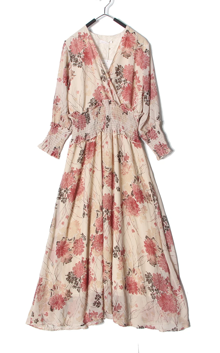 Женское Шифоновое Платье Bella Philosophy длинное приталенное платье с V-образным