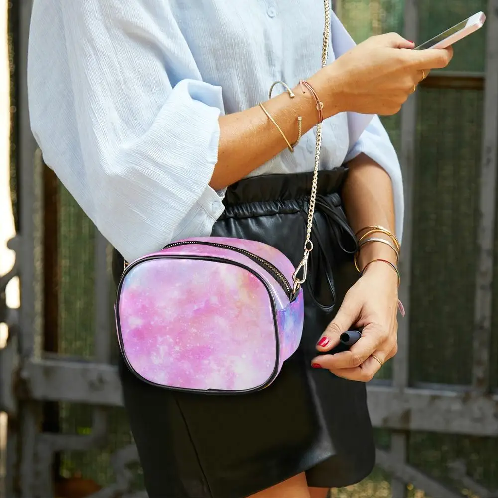 

Galaxy Space Mini Women crossbody Bags Pu Leather Women Shoulder Bag Solid Clutches Chain Women Crossbody Bags Tote Sac A Main