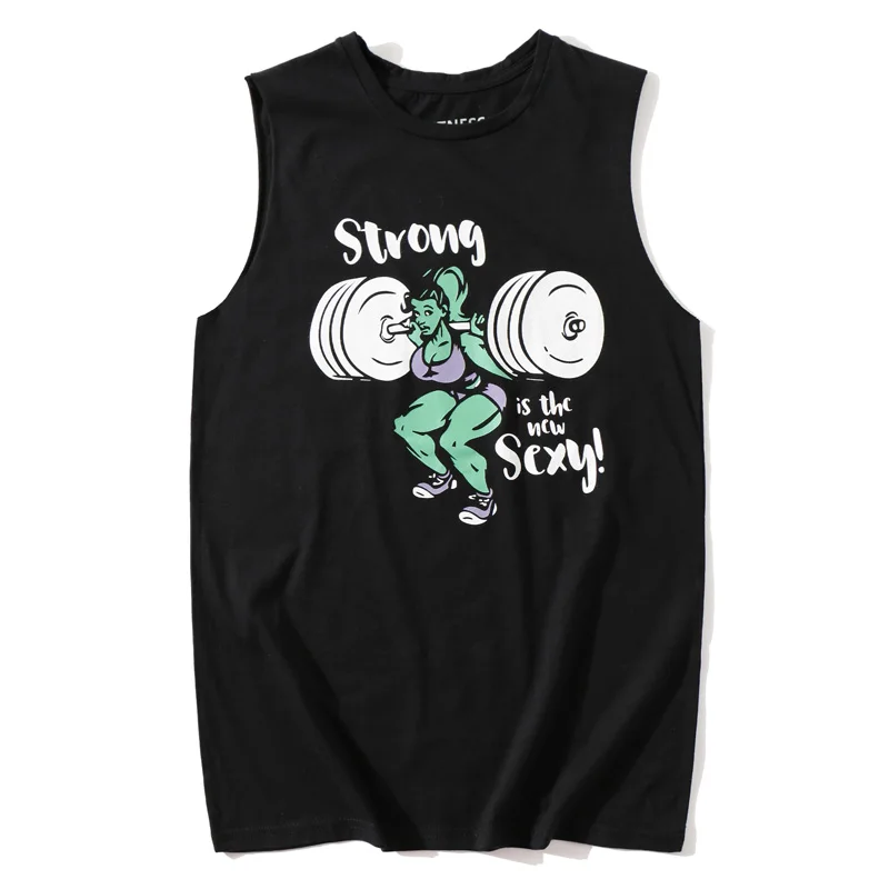 2021 Summer Tank Top Women Sexy SHE Printed Sleeveless Vest Female Casual Slim Tank Top Black Ladies Summer Fitness Tops