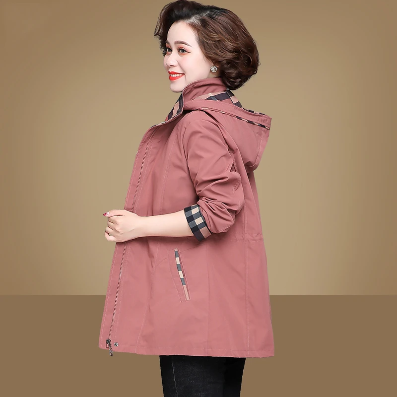 

Jacket Women Outerwear Mother Top Clothes Fashion Casual Clothing Slim With Hood Spring Autumn Jackets women jacket