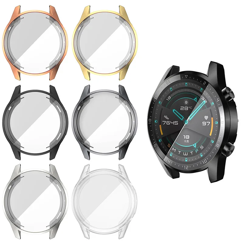 Защитный чехол для Huawei watch GT 2 46 мм мягкий ТПУ с полным экраном Gt2 Защитная крышка