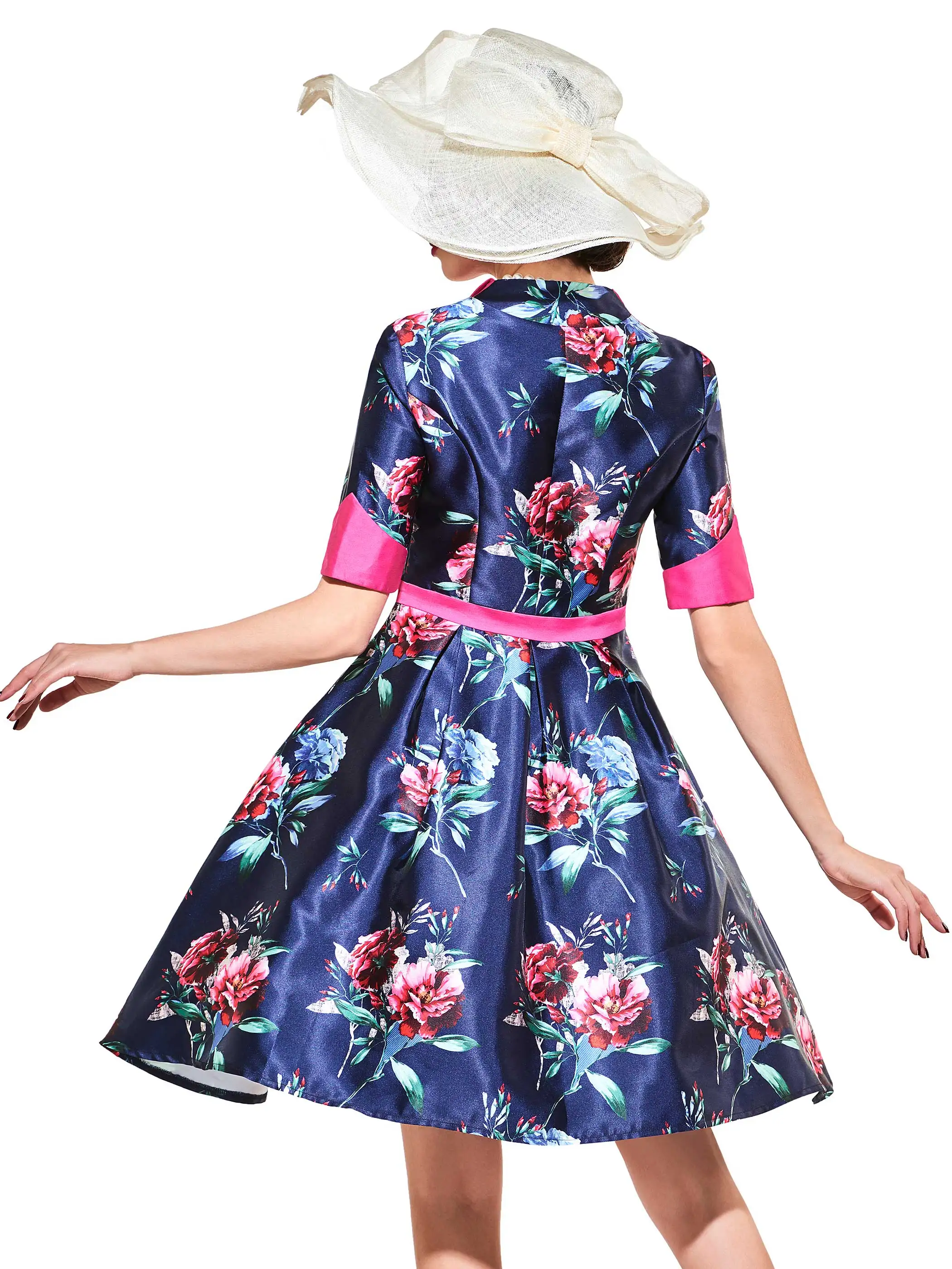 Sisjuly женское винтажное платье размера плюс цветочное разноцветное короткий