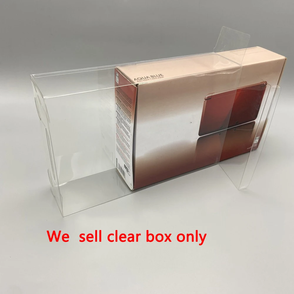 10PCS Clear transparent box for 3DS US  version  collection display storage PET protective   box