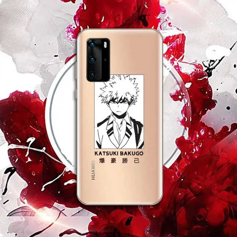

My Hero Academia Anime Phone Case Transparent for Huawei P honor 8 10i 20 30 40 smart 2019