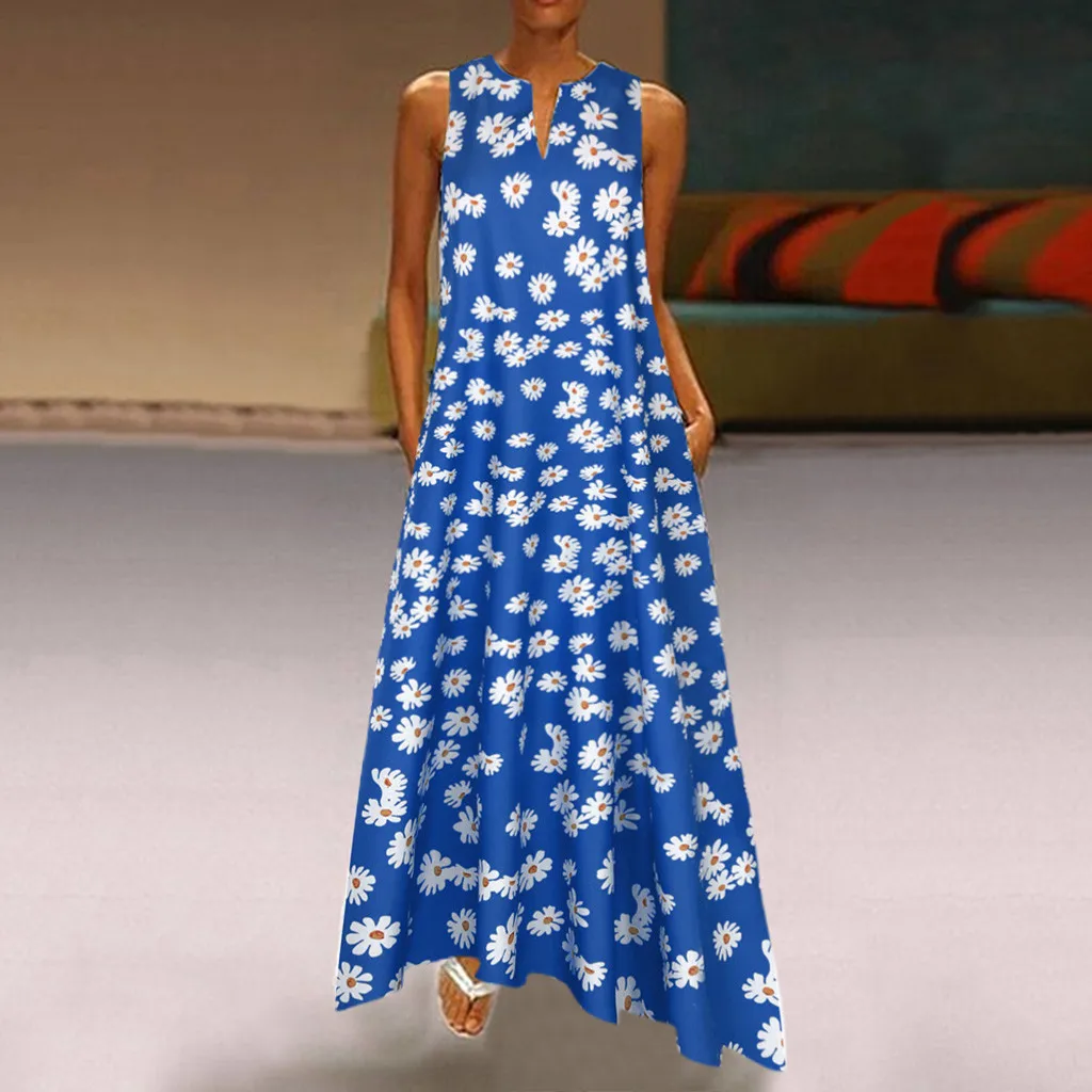 Женское длинное платье-рубашка повседневное свободное Праздничное Платье макси