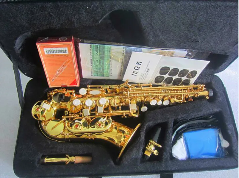 Лучший B плоский сопрано sax маленький Саксофон изогнутый Sax взрослые дети ветер