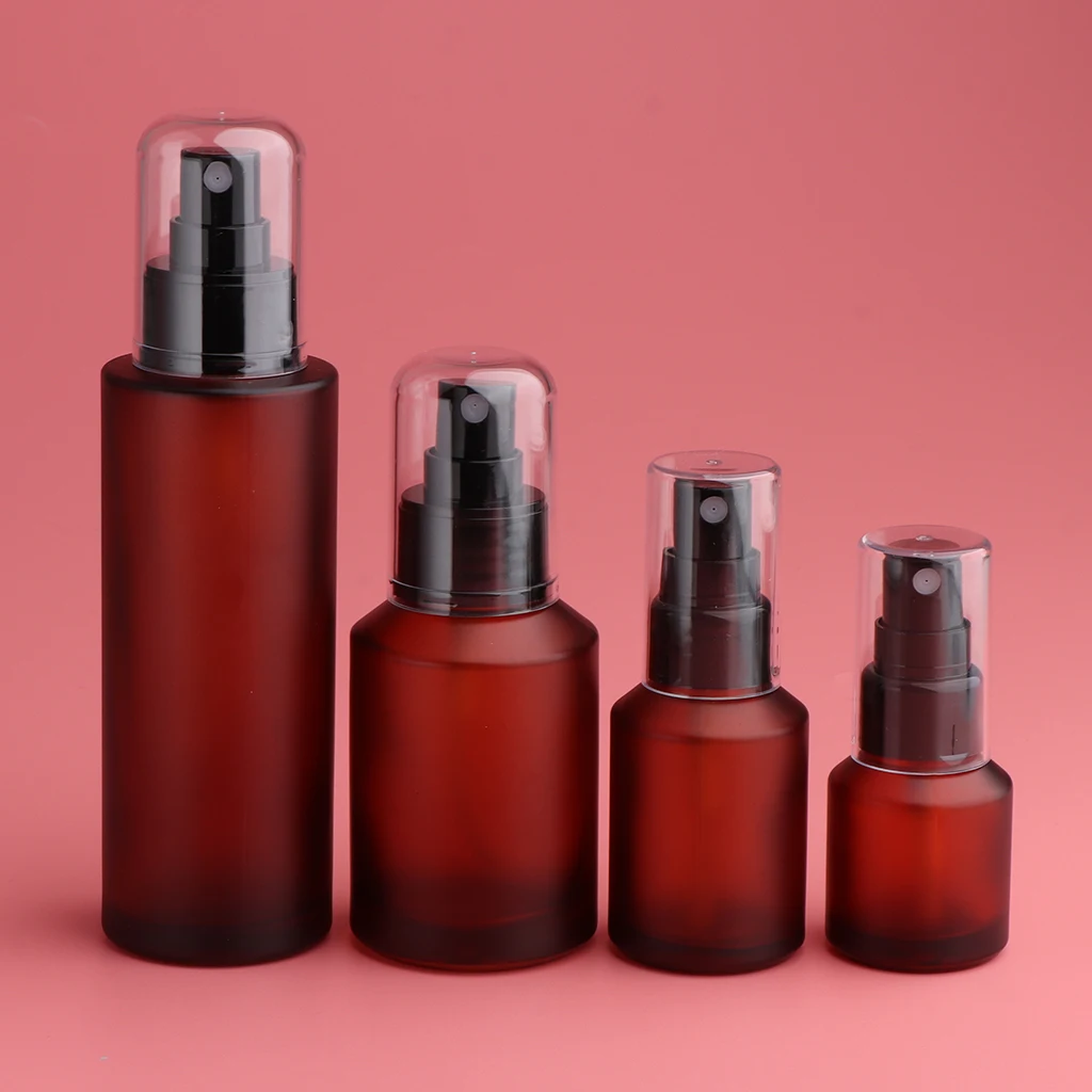 2 шт. из матового стекла пустая бутылочка с распылителем для путешествий шампунь