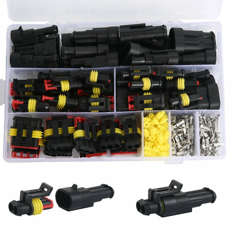 

Automobile waterproof connector 352pcs kit HID xenon lamp harness plug connector 1/2/3/4 hole combination kit