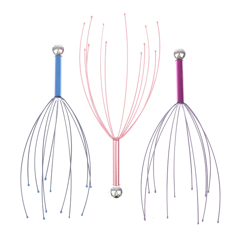 

Head Relax Massager Head Hair Held Scalp Neck Equipment Stress Release Relax Massager Physician Steel Ball Massager